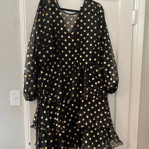 Black and gold dress